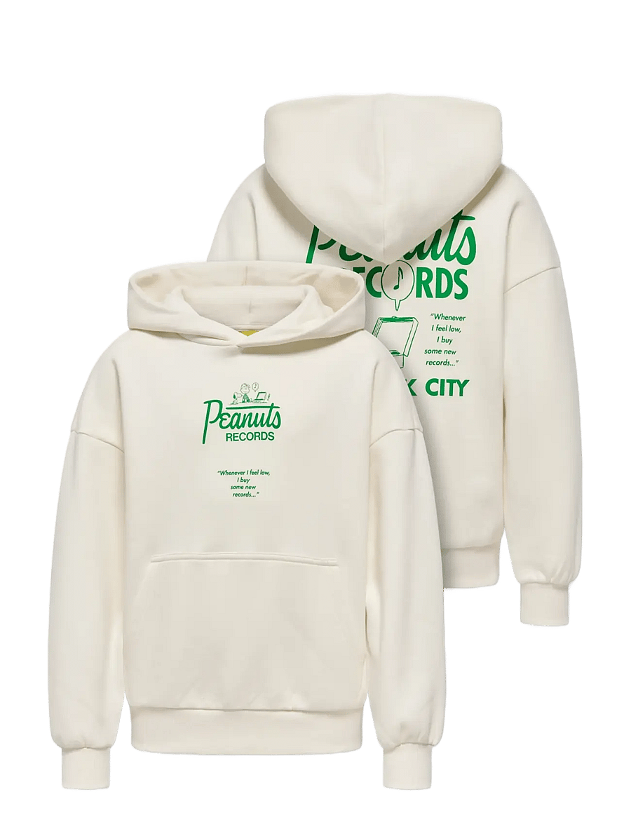 ONLY & SONS - OSJPEANUTS BACK OVZ LS LIC HOODIE SWT - hættetrøjer - egret - 2
