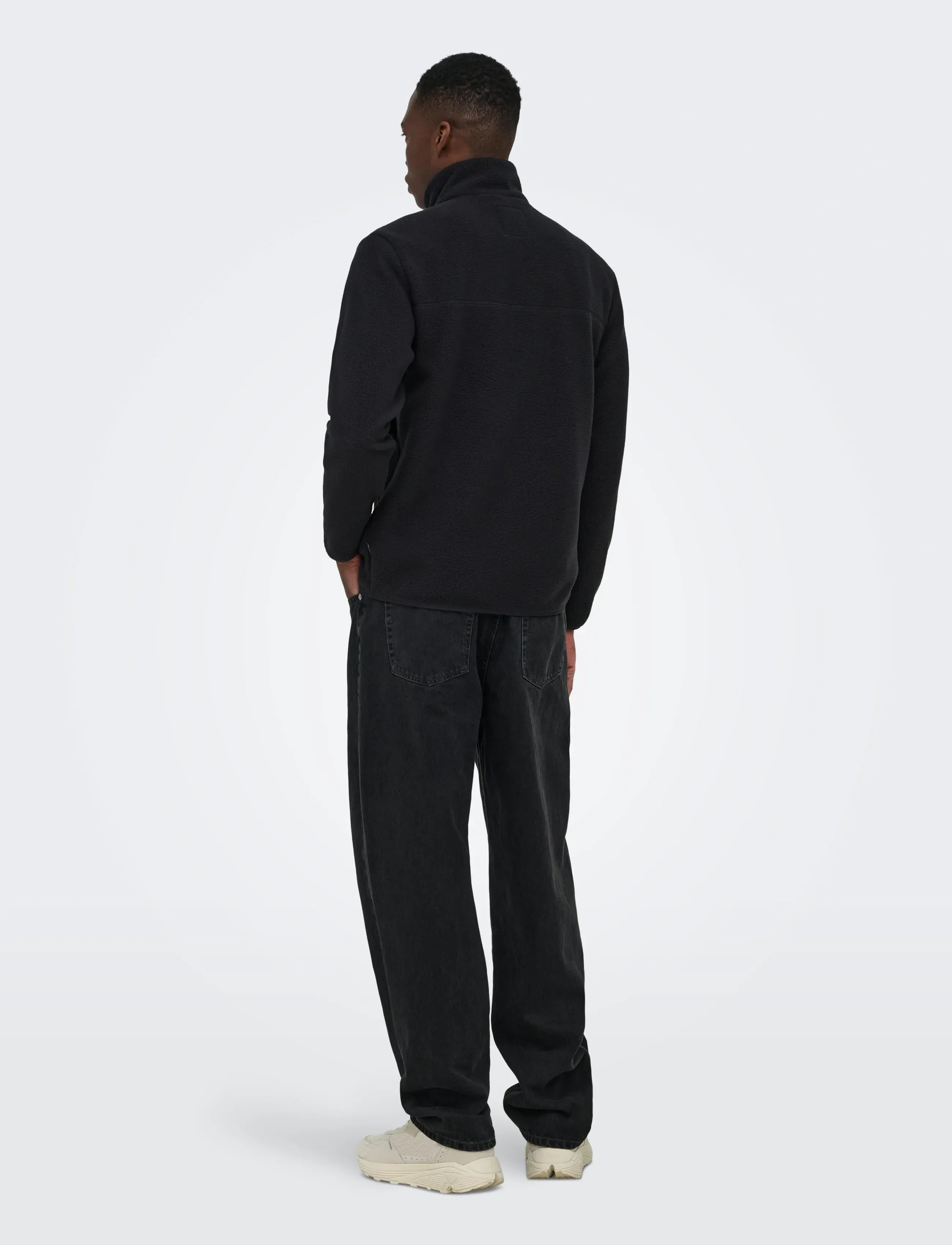 ONLY & SONS - ONSJASON PRTC FLEECE JACKET OTW NOOS - frühlingsjacken - black - 3