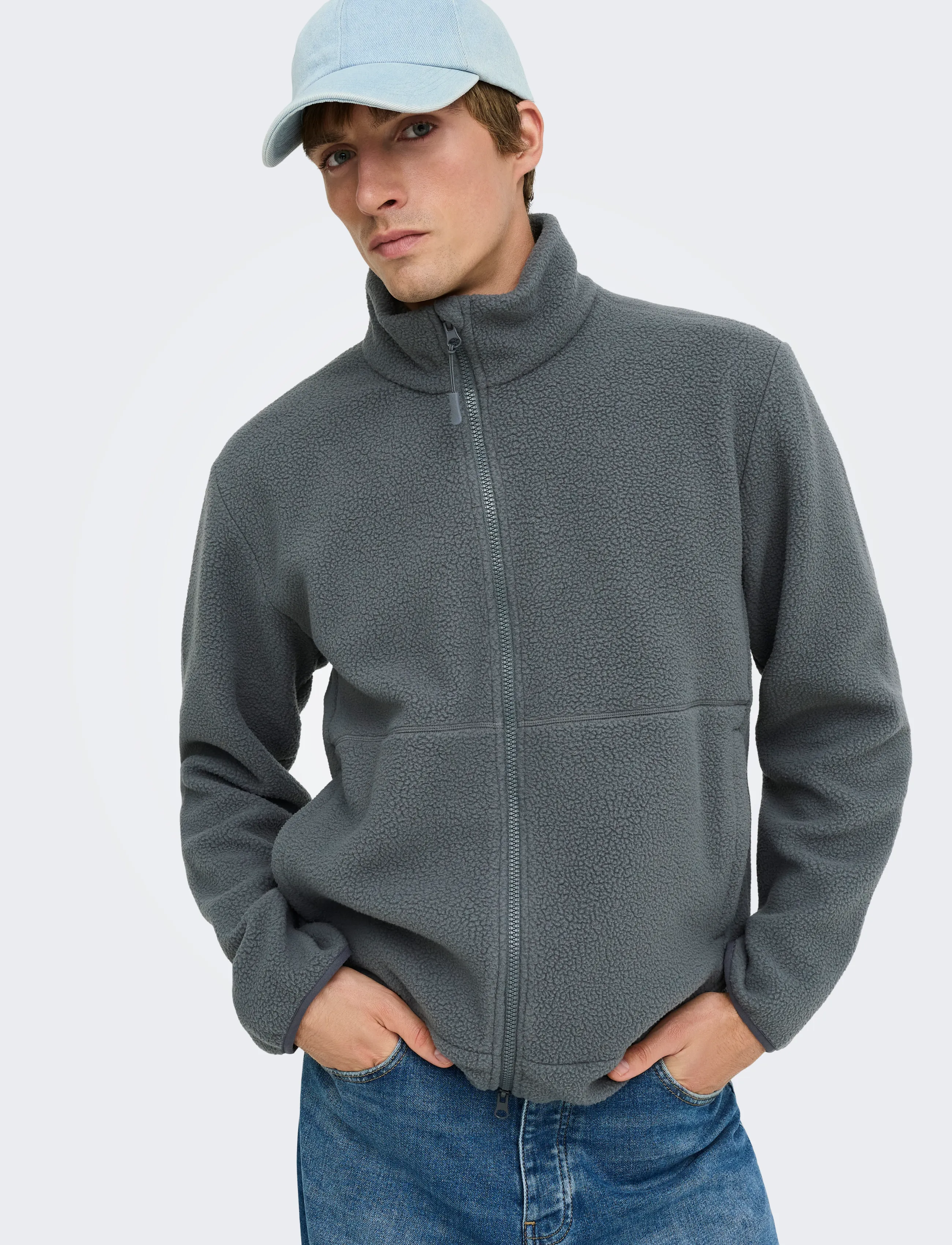 ONLY & SONS Onsjason Prtc Fleece Jacket Otw Noos bomberjackor herr – bild 6