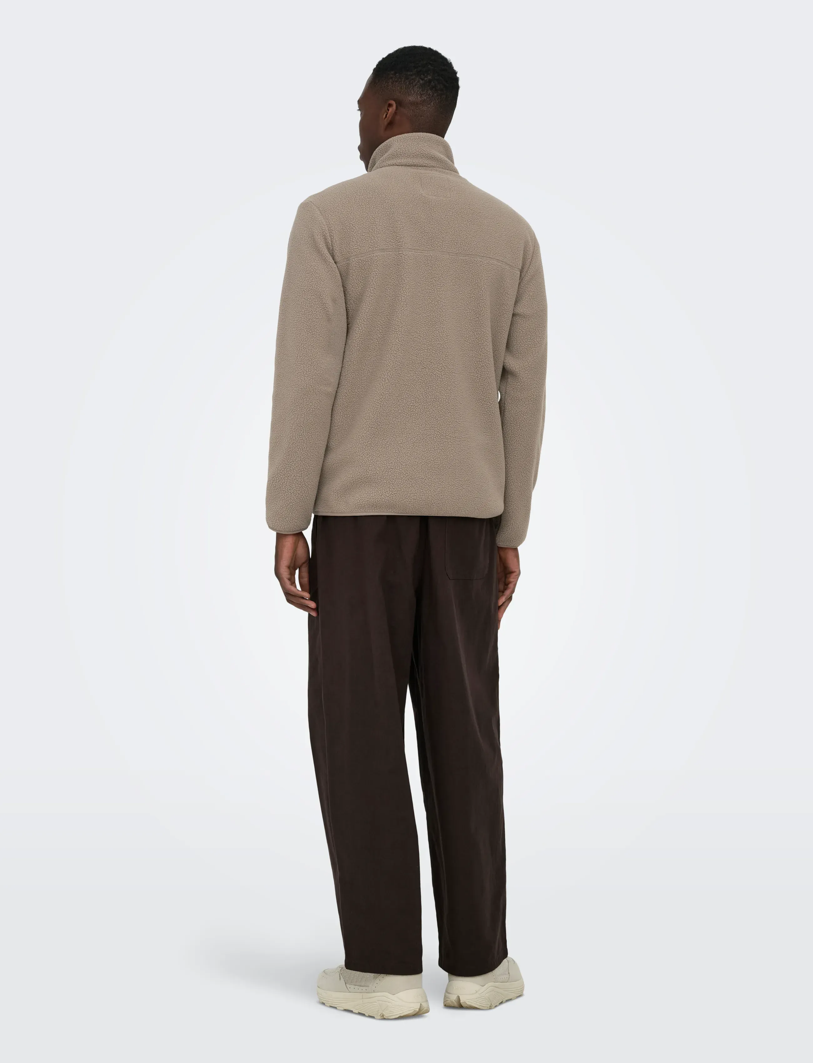 ONLY & SONS - ONSJASON PRTC FLEECE JACKET OTW NOOS - kevadjoped - walnut - 3
