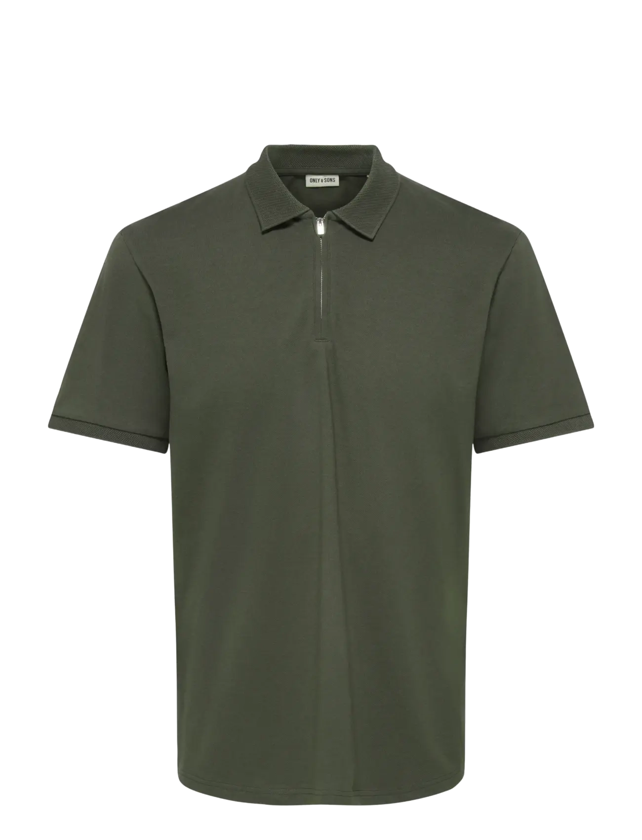 ONLY & SONS Onscory Reg Ss Halfzip Polo Frml Tee Khaki - S - Herren