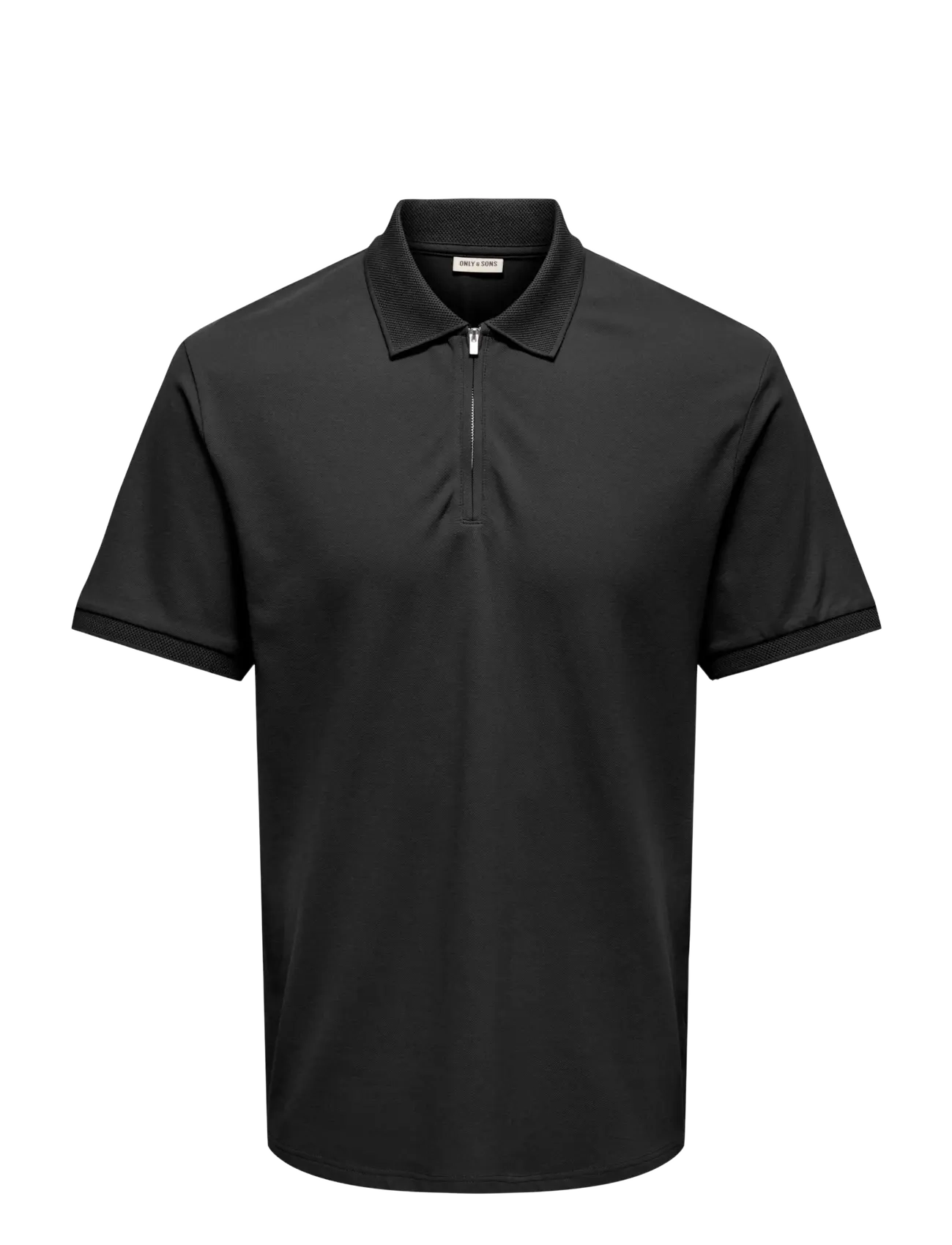 ONLY & SONS Onscory Reg Ss Halfzip Polo Frml Tee Schwarz - M - Herren