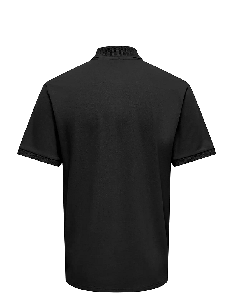 ONLY & SONS - ONSCORY REG SS HALFZIP POLO FRML TEE - kurzärmelig - black - 1