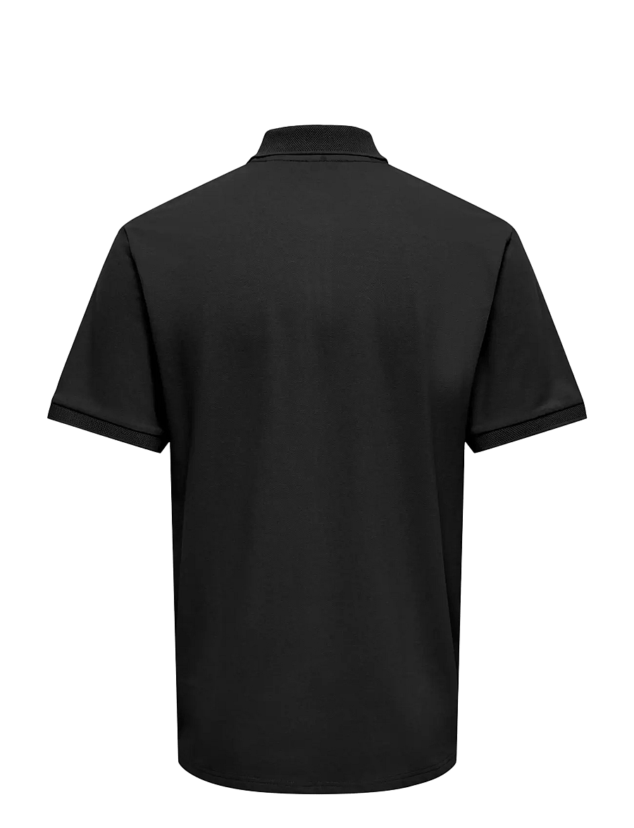 ONLY & SONS - ONSCORY REG SS HALFZIP POLO FRML TEE - kurzärmelig - black - 1