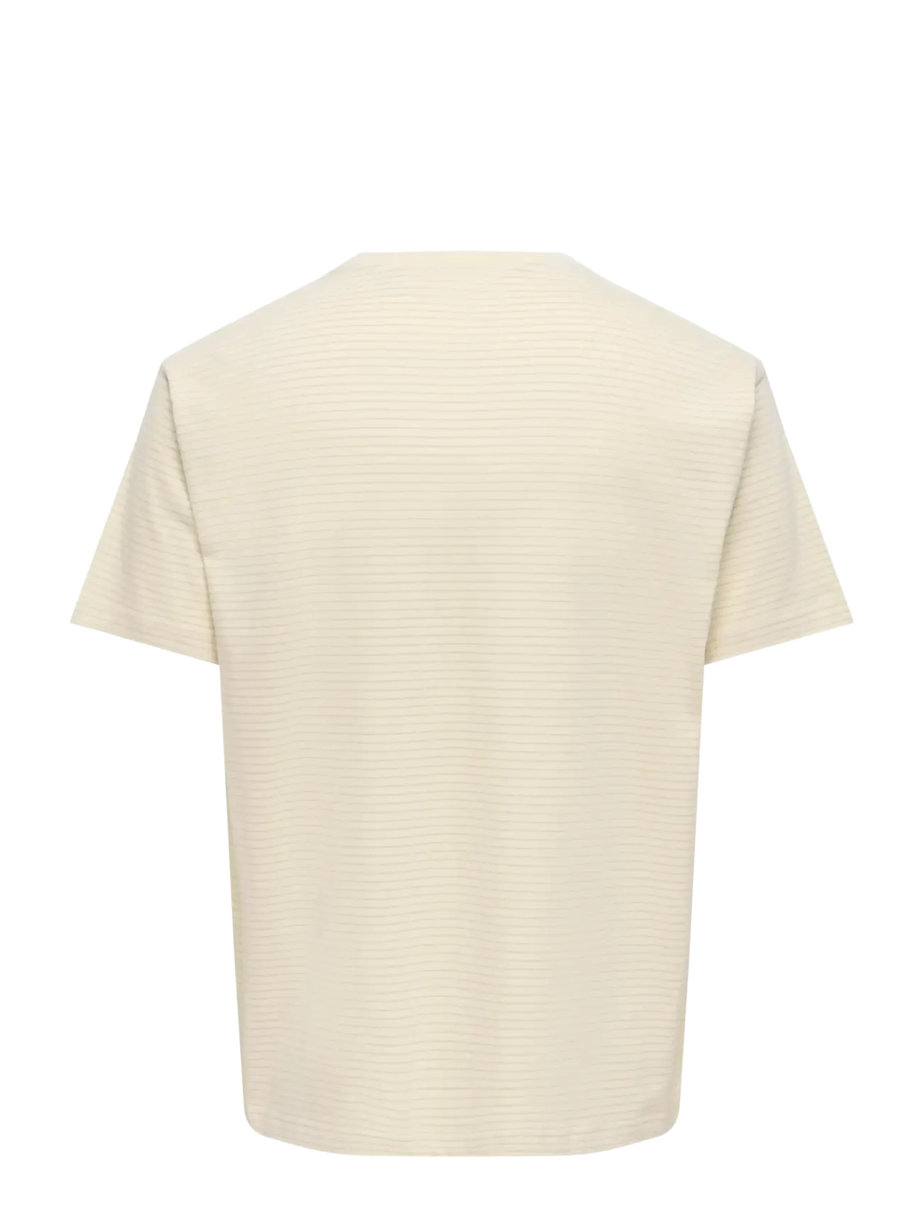 ONLY & SONS - ONSFRED STRIPE LIFE RLX LEAF SS PCKT TEE - lühikeste varrukatega t-särgid - antique white - 2