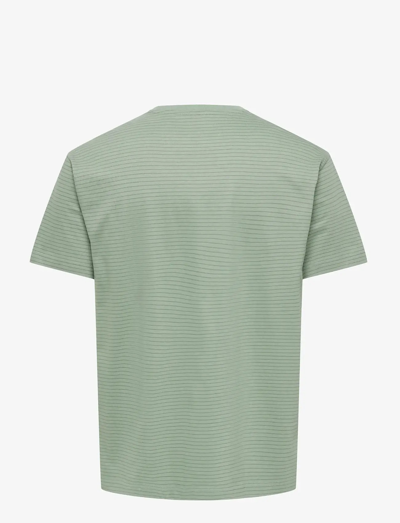 ONLY & SONS - ONSFRED STRIPE LIFE RLX LEAF SS PCKT TEE - kortærmede t-shirts - iceberg green - 2