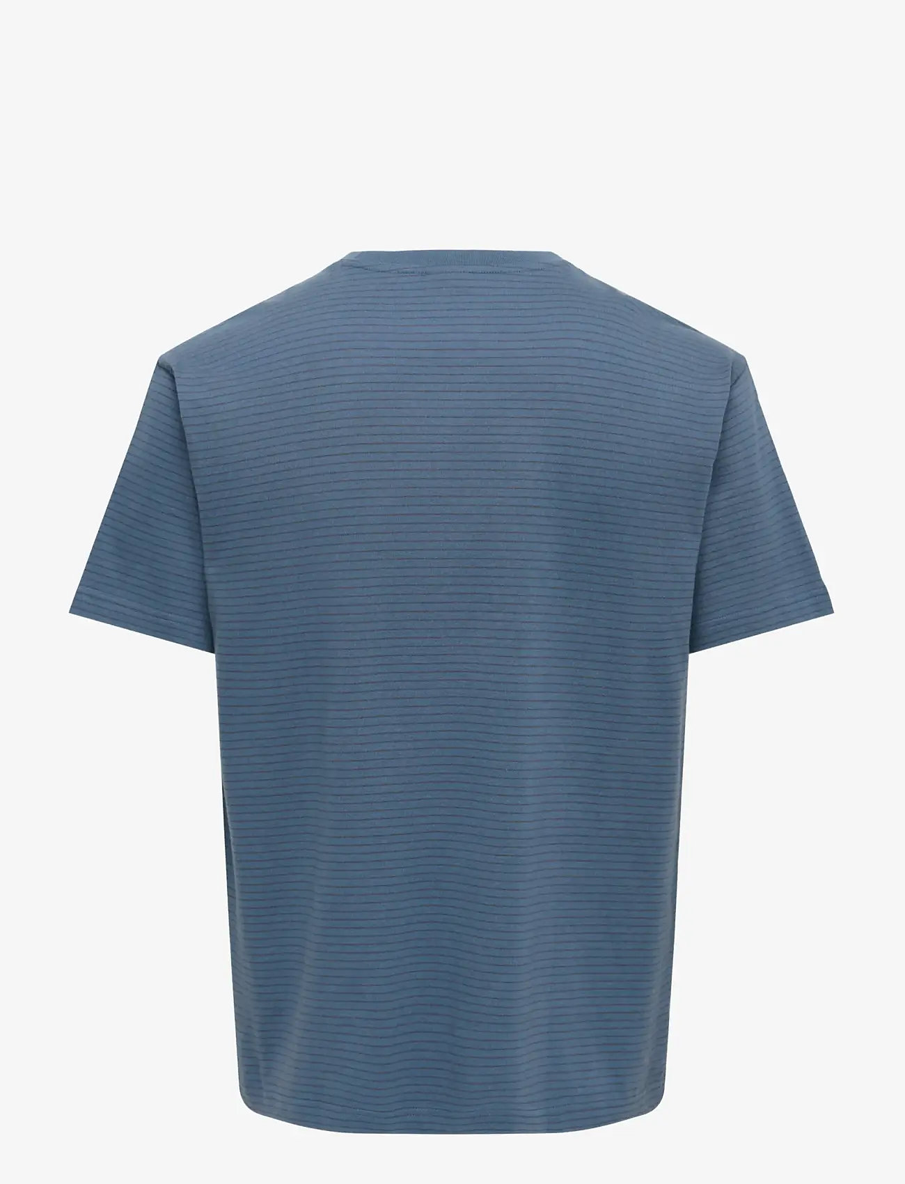 ONLY & SONS - ONSFRED STRIPE LIFE RLX LEAF SS PCKT TEE - kortærmede t-shirts - vintage indigo - 2