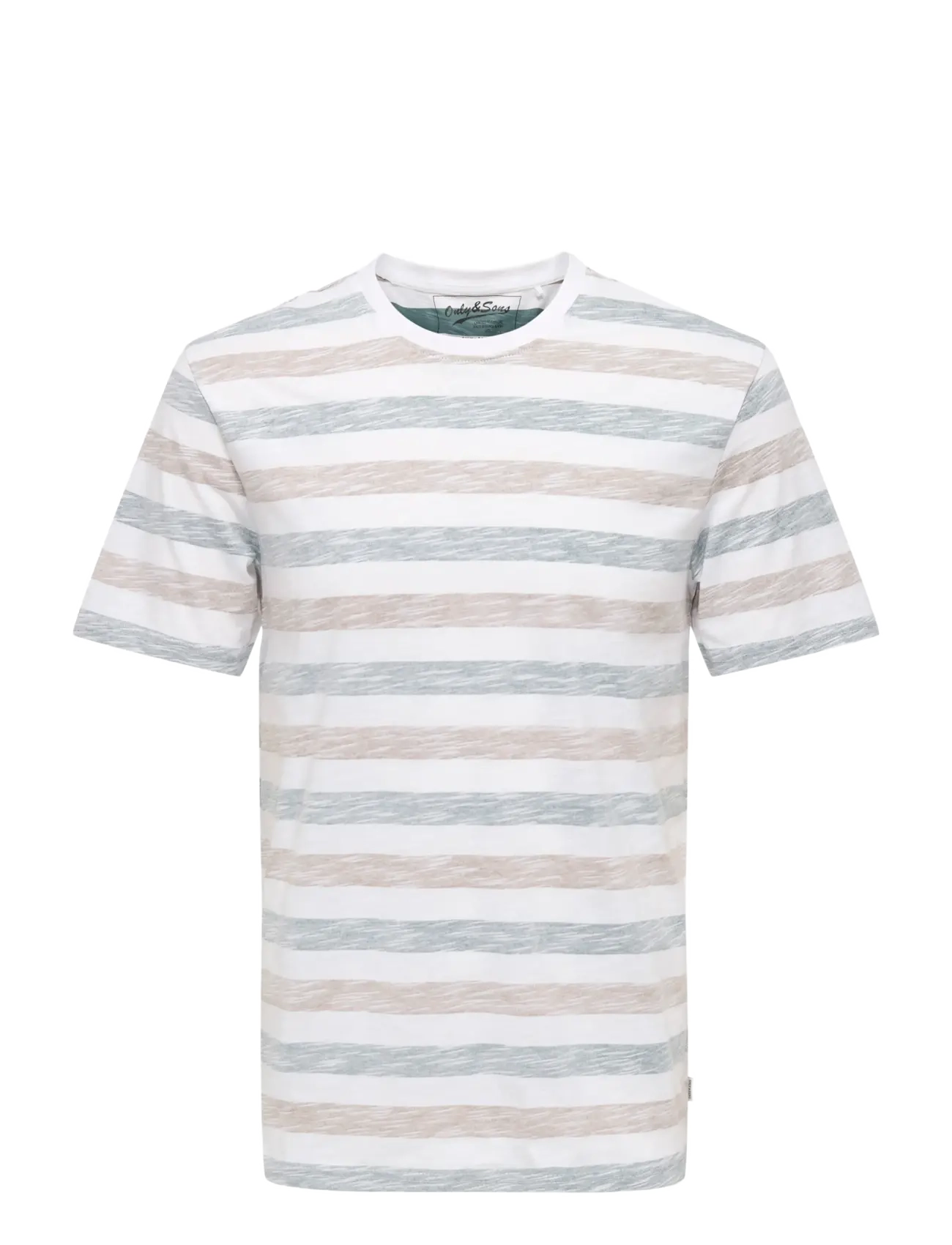 ONLY & SONS ONSMATHI REG SS SLUB TEE - ONLY & SONS - BRIGHT WHITE / white
