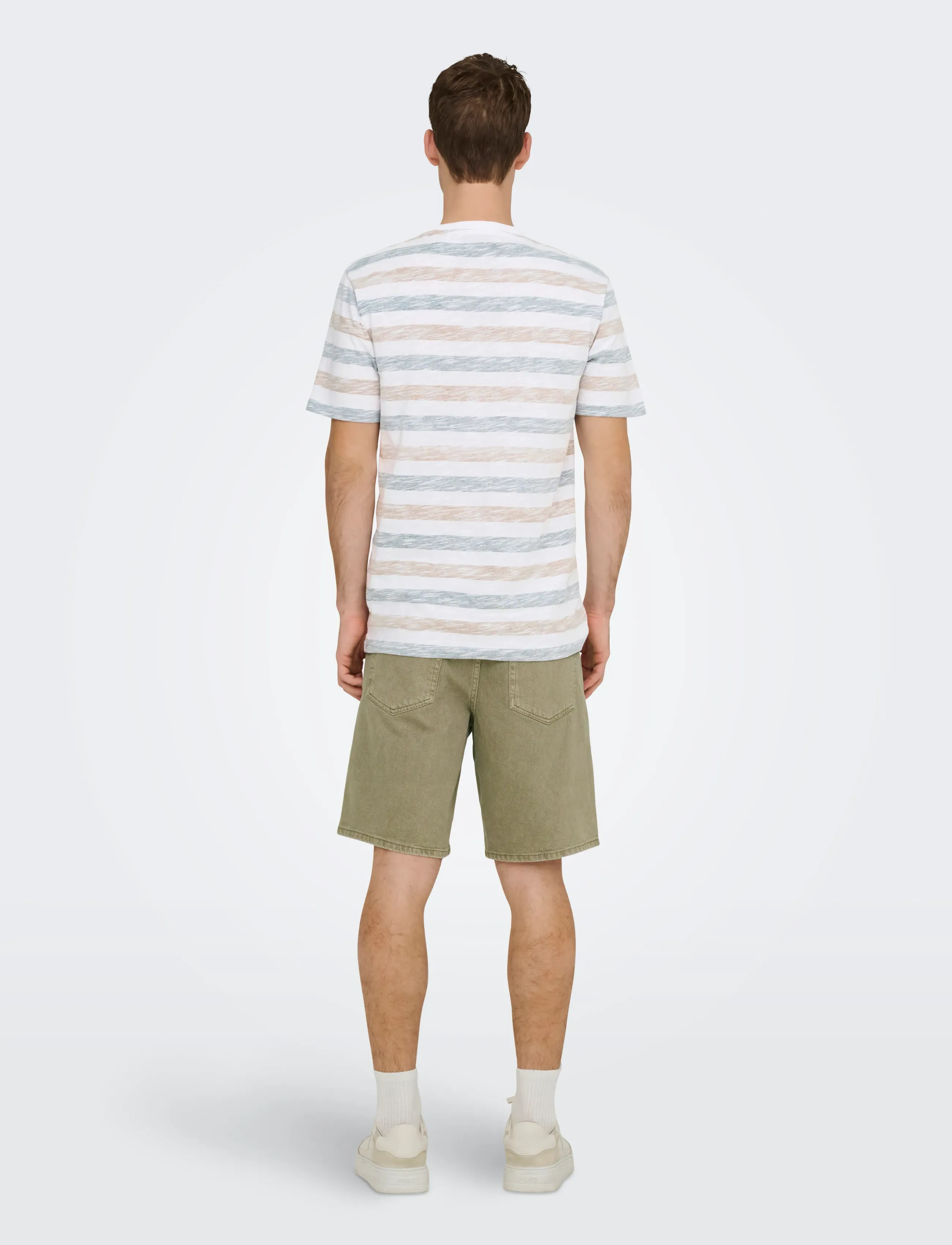 ONLY & SONS - ONSMATHI REG SS SLUB TEE - die niedrigsten preise - bright white - 3