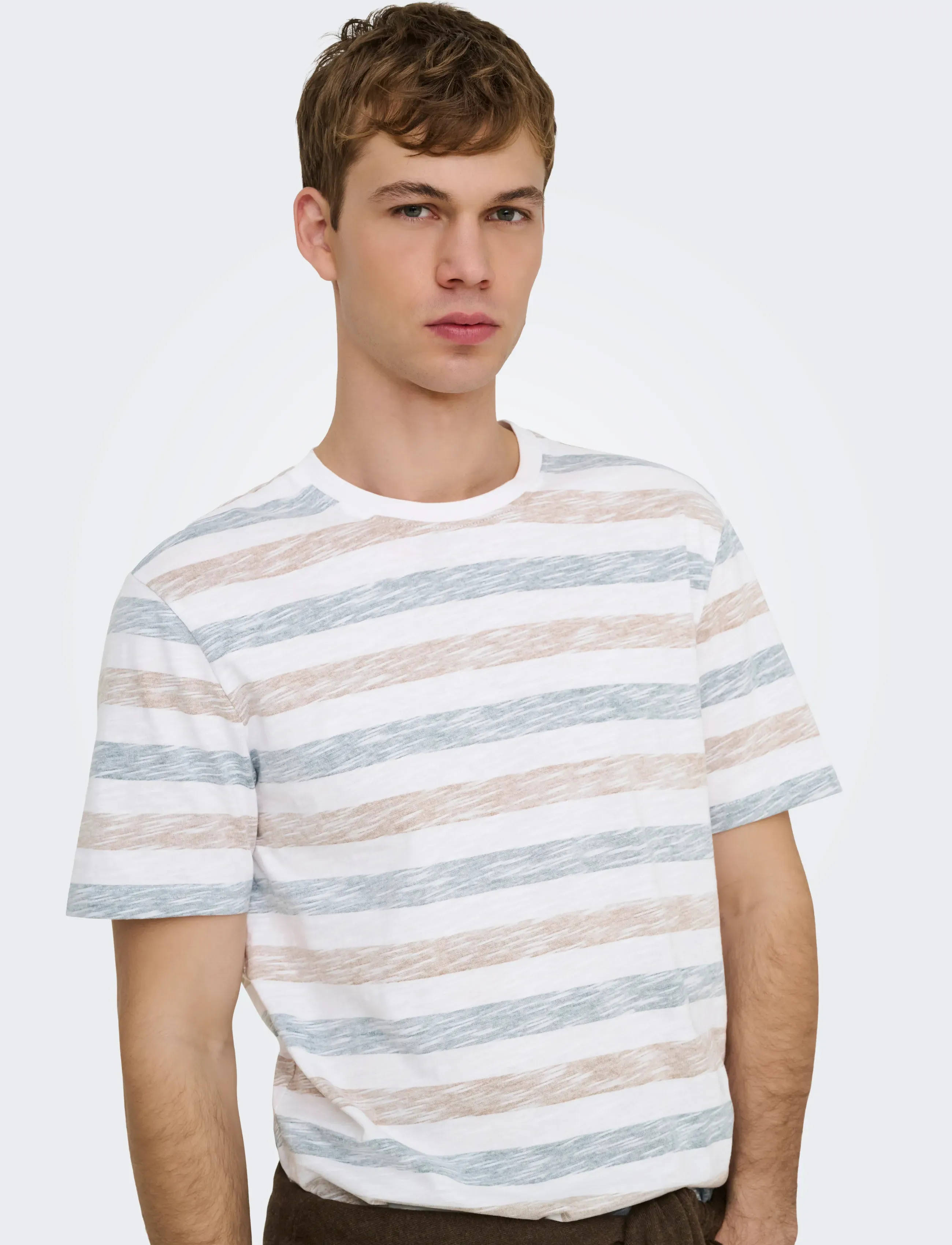ONLY & SONS Onsmathi Reg Ss Slub Tee t-shirts - bas herr – bild 7