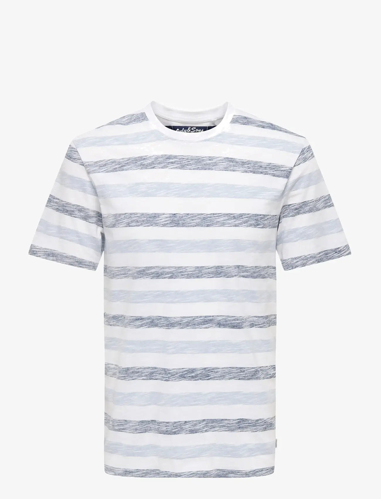 ONLY & SONS - ONSMATHI REG SS SLUB TEE - short-sleeved t-shirts - bright white - 1