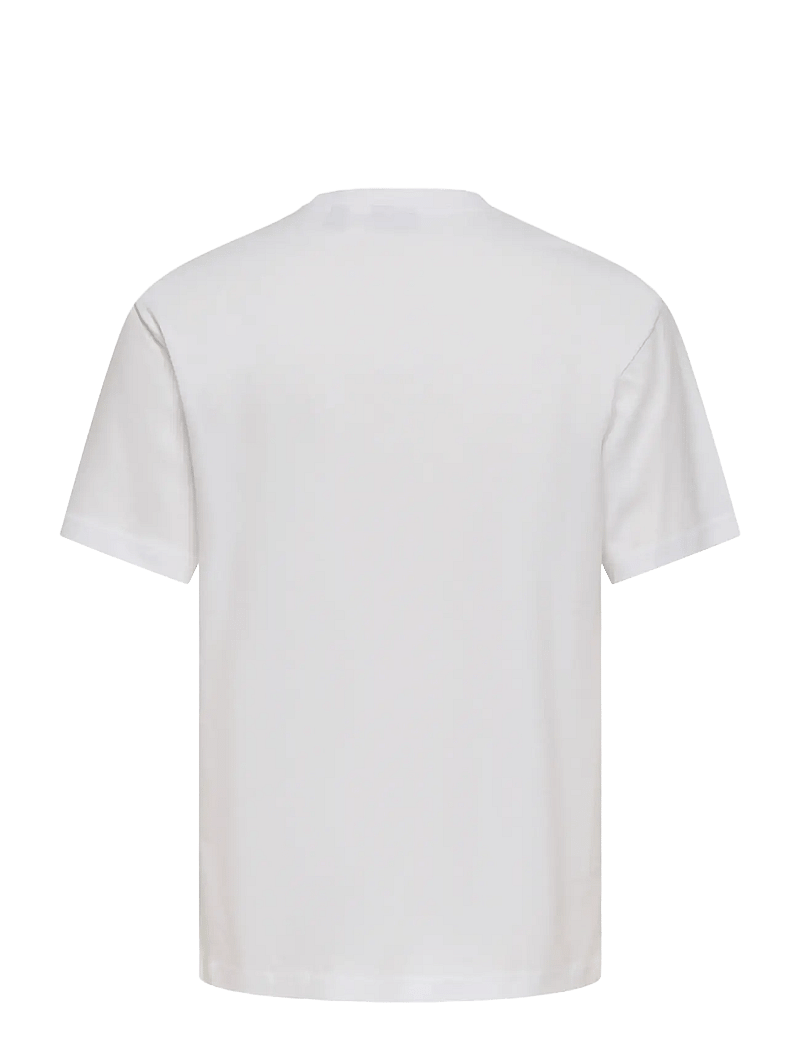 ONLY & SONS - ONSFRED PAINTING LIFE RLX SS TEE - kurzärmelig - bright white - 1