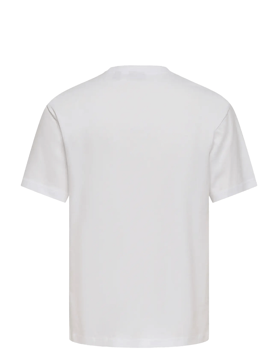 ONLY & SONS - ONSFRED PAINTING LIFE RLX SS TEE - kurzärmelig - bright white - 1