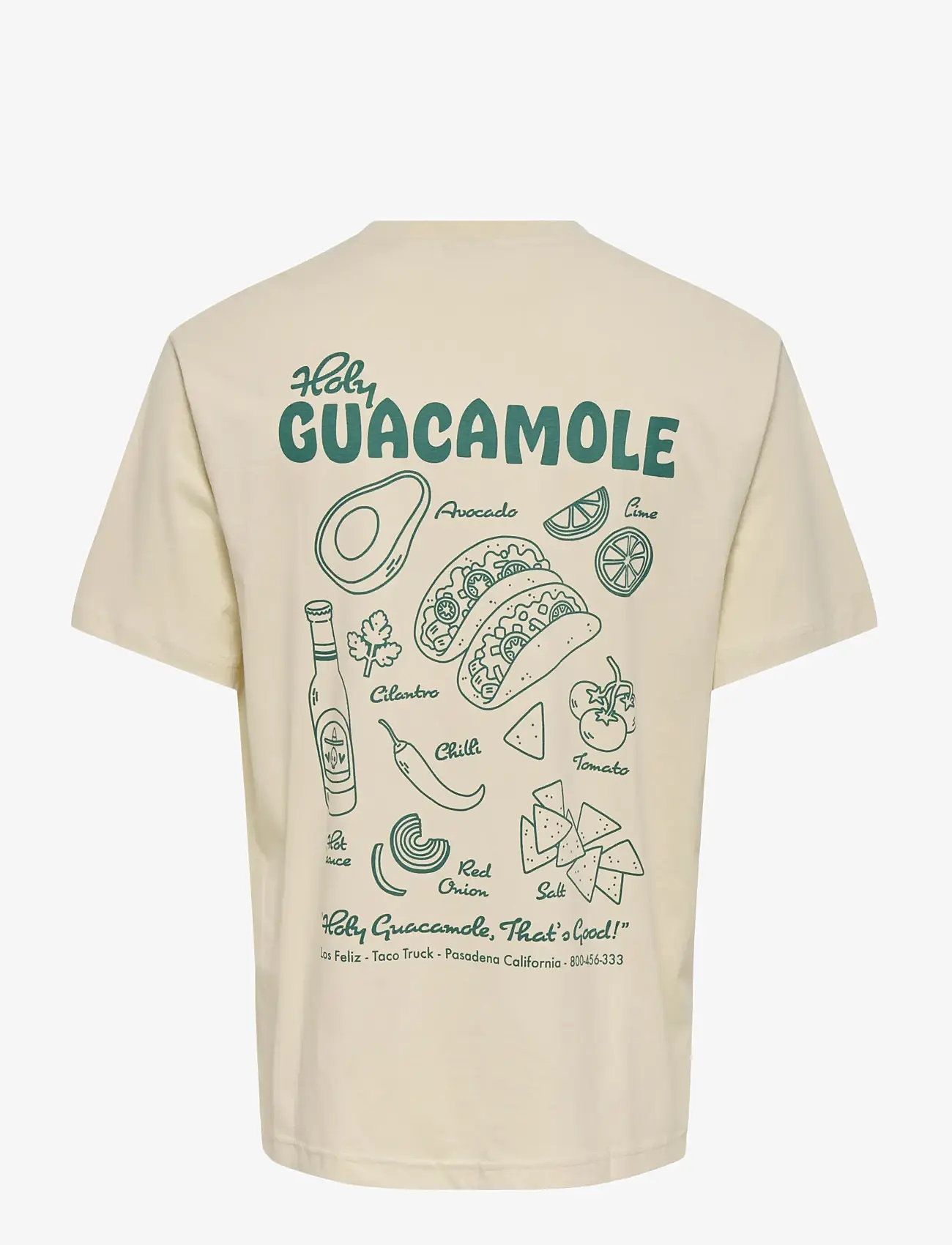 ONLY & SONS - ONSCHEF LIFE RLX SS TEE - kortærmede t-shirts - antique white - 2