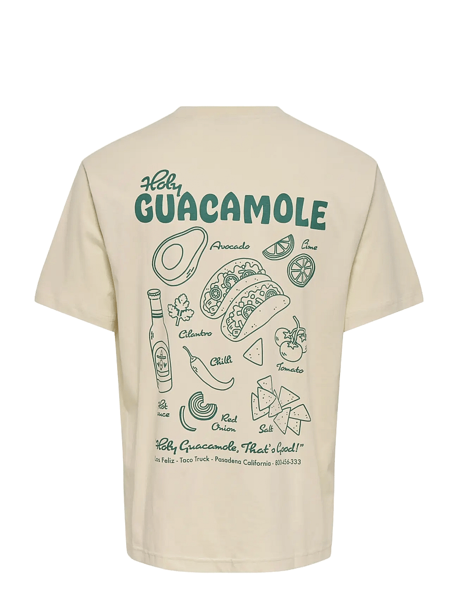 ONLY & SONS - ONSCHEF LIFE RLX SS TEE - kurzärmelig - antique white - 2
