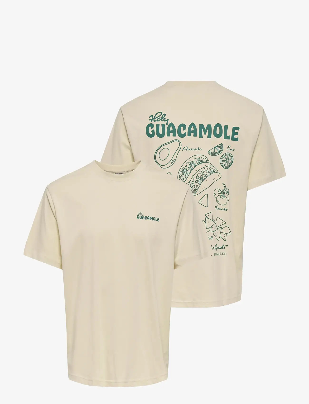 ONLY & SONS - ONSCHEF LIFE RLX SS TEE - kortærmede t-shirts - antique white - 3