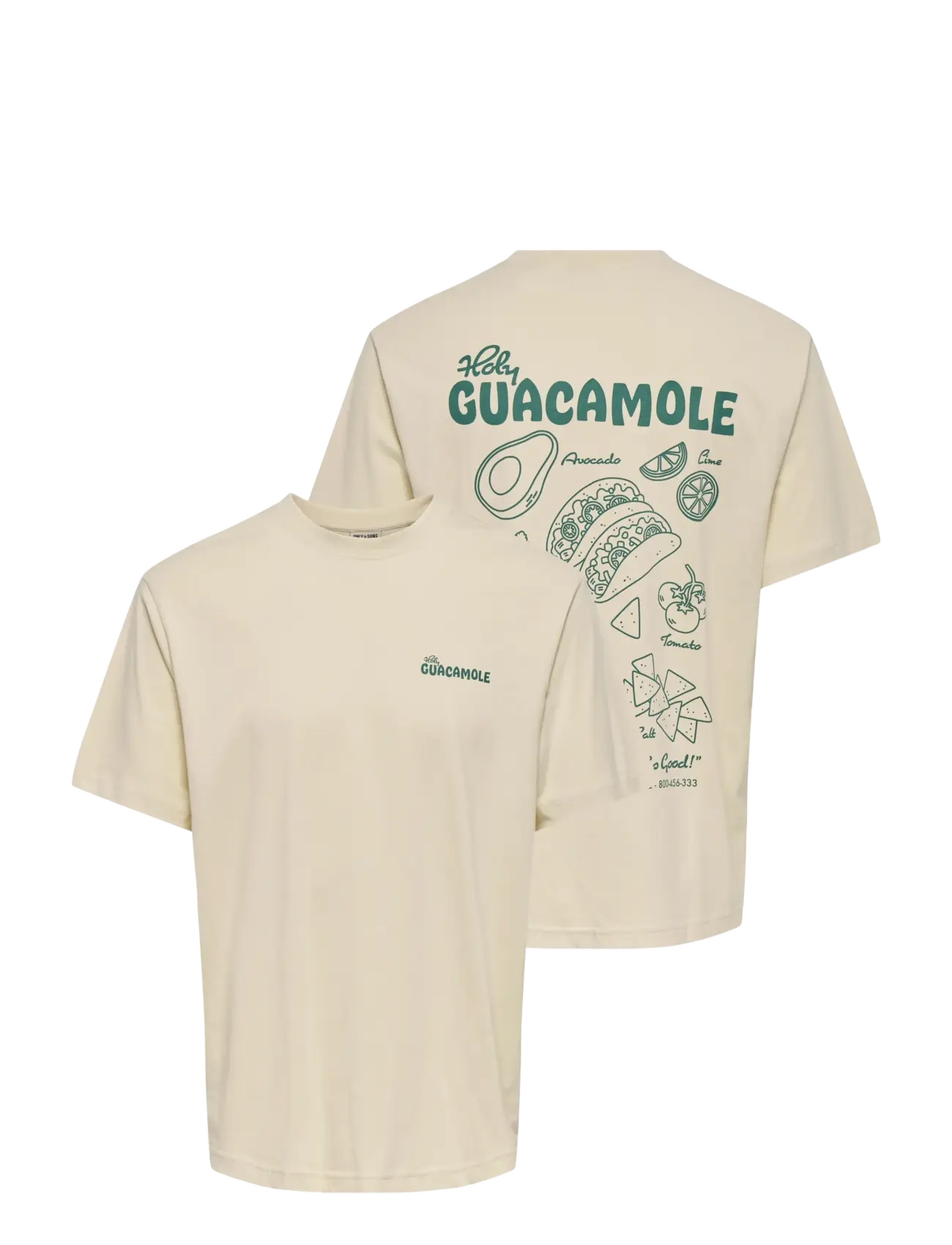 ONLY & SONS - ONSCHEF LIFE RLX SS TEE - kurzärmelig - antique white - 3