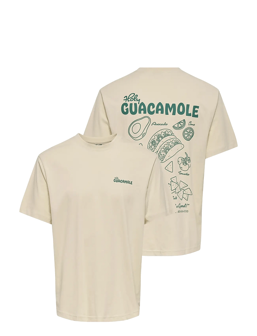 ONLY & SONS - ONSCHEF LIFE RLX SS TEE - kurzärmelig - antique white - 3