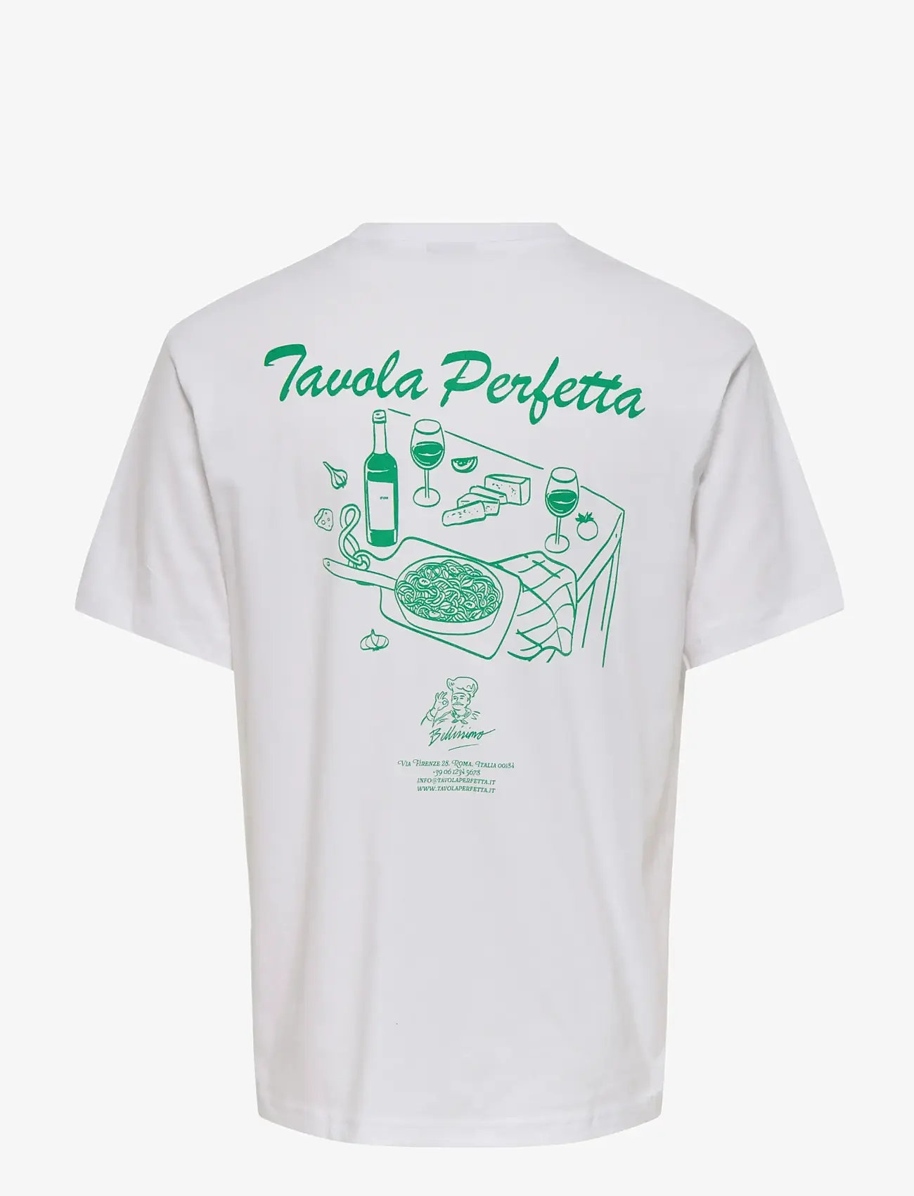 ONLY & SONS - ONSCHEF LIFE RLX SS TEE - kortærmede t-shirts - bright white - 1
