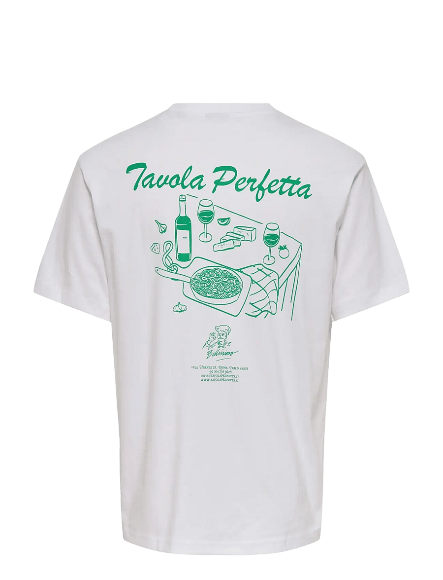 ONLY & SONS - ONSCHEF LIFE RLX SS TEE - lühikeste varrukatega t-särgid - bright white - 1