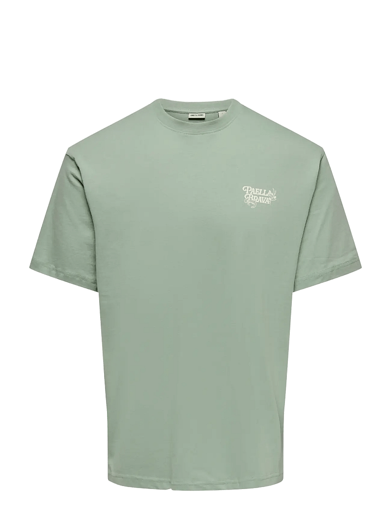 ONLY & SONS - ONSCHEF LIFE RLX SS TEE - kurzärmelig - iceberg green - 0