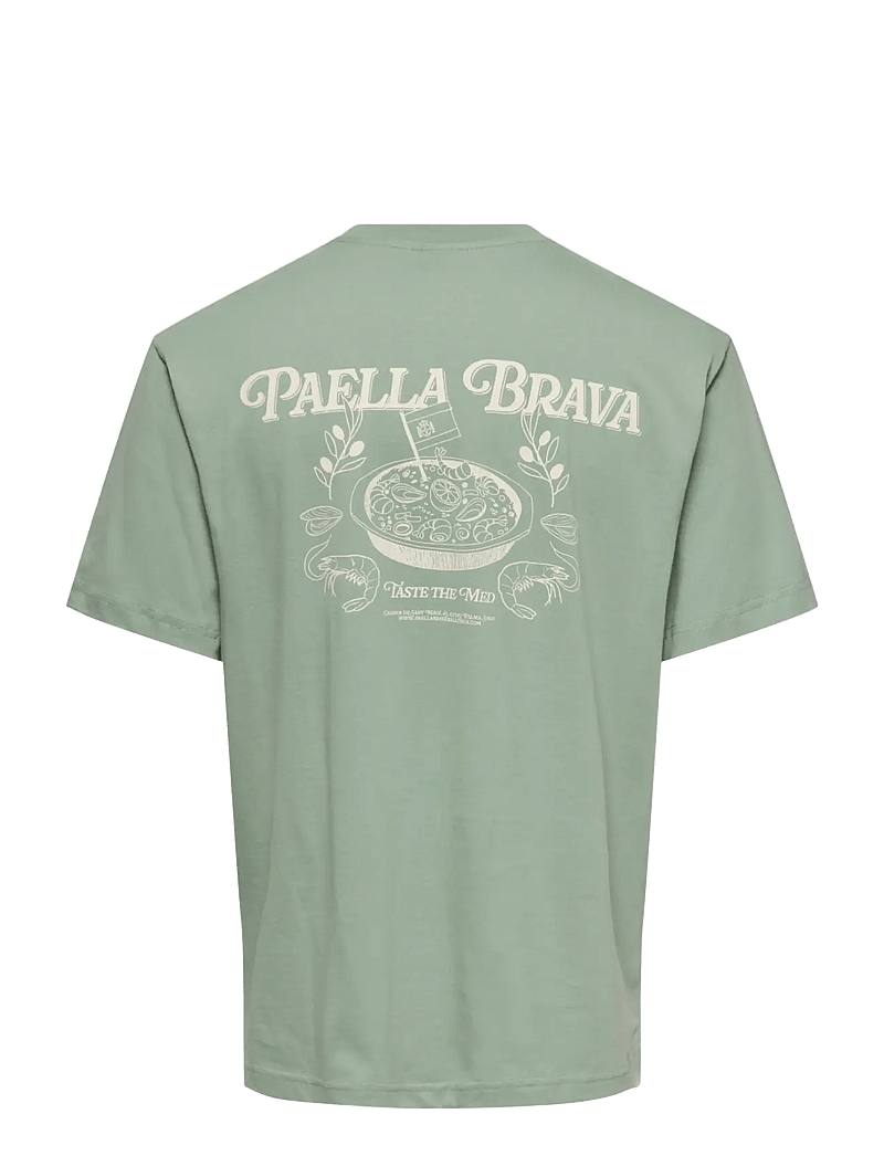 ONLY & SONS - ONSCHEF LIFE RLX SS TEE - kurzärmelig - iceberg green - 1