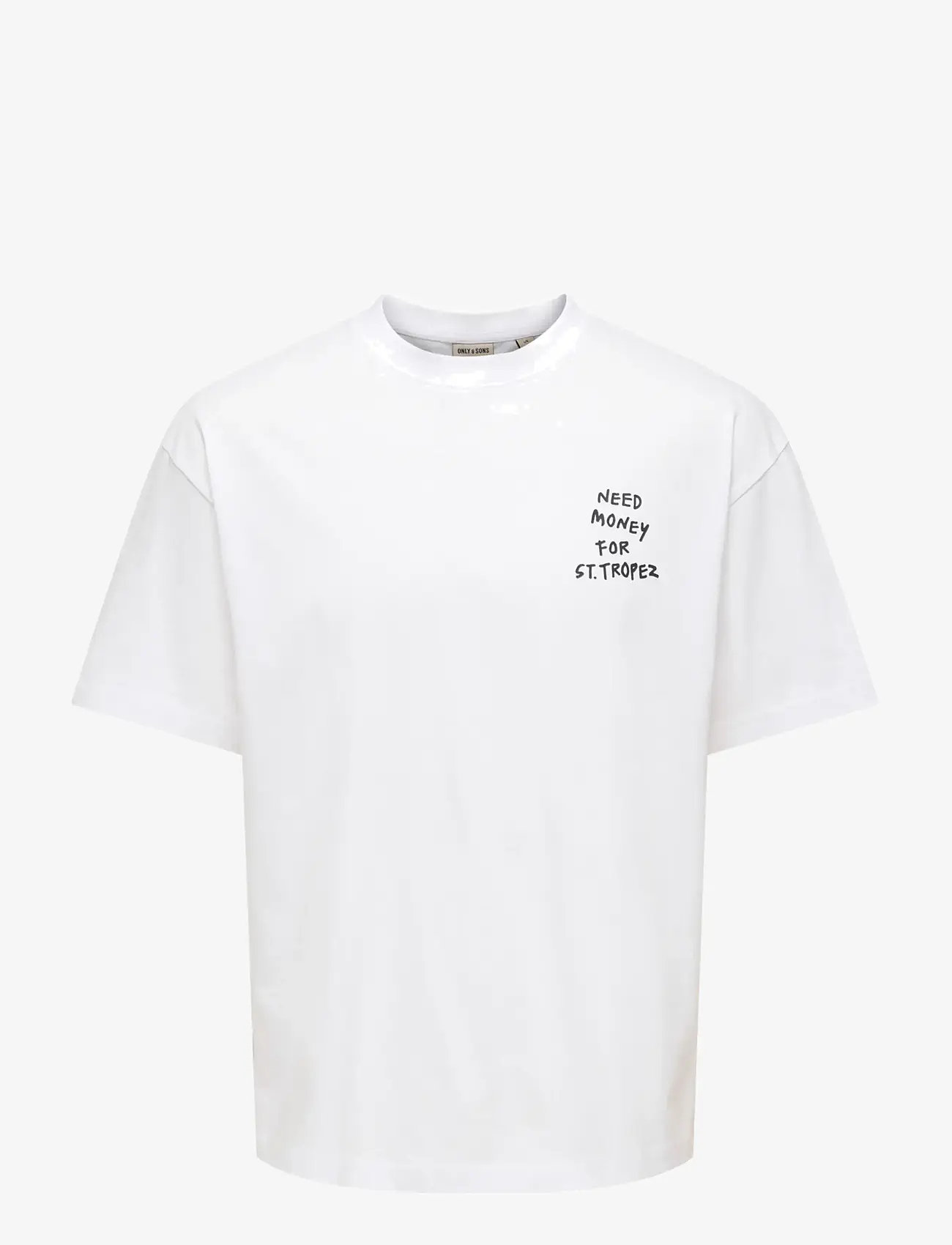 ONLY & SONS - ONSMONEY LIFE LOOSE SS TEE - kortærmede t-shirts - bright white - 0