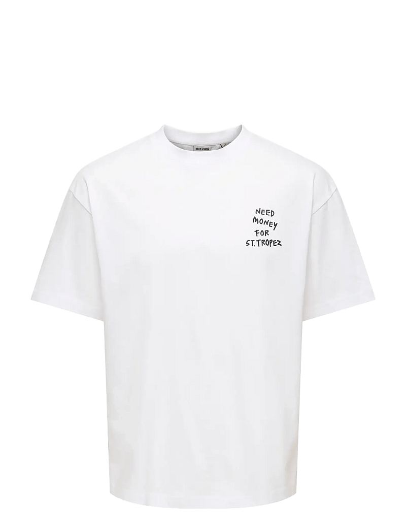 ONLY & SONS - ONSMONEY LIFE LOOSE SS TEE - kurzärmelig - bright white - 0