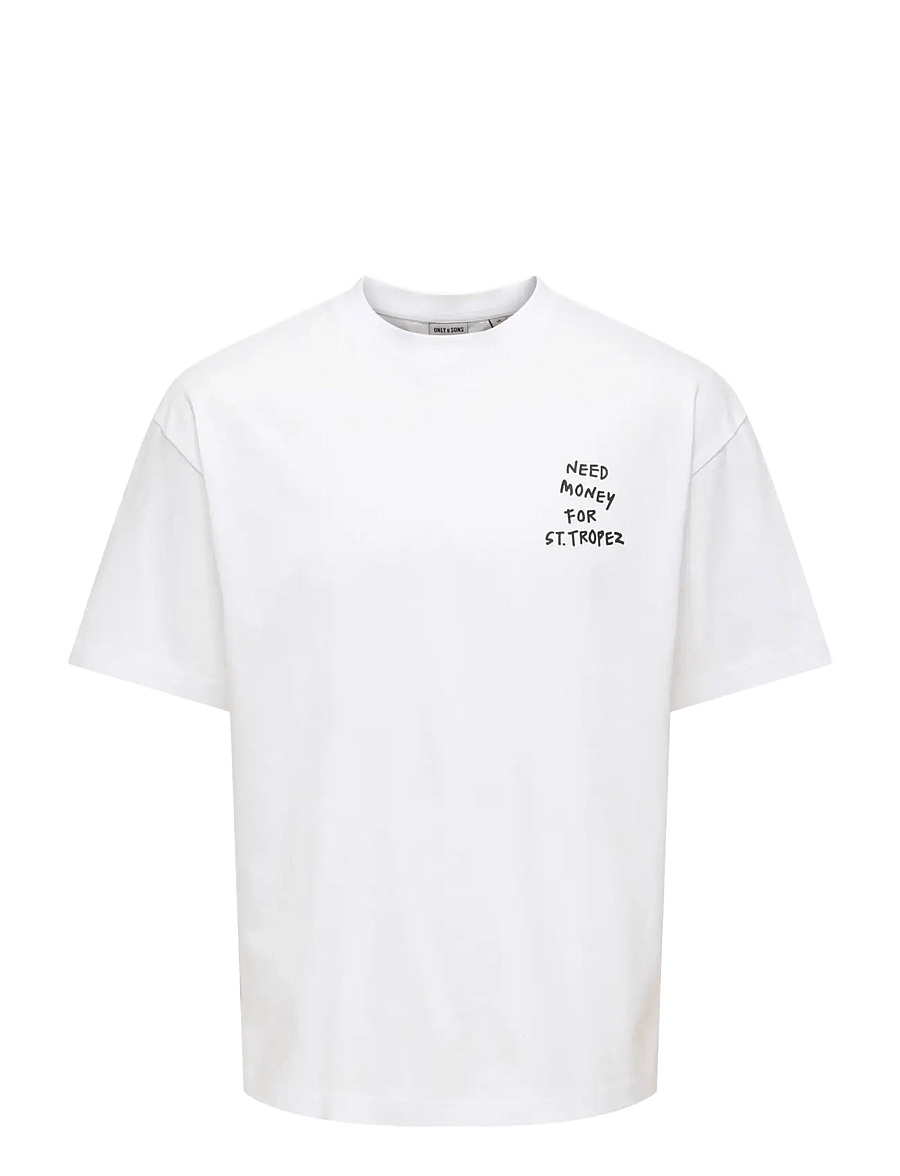 ONLY & SONS - ONSMONEY LIFE LOOSE SS TEE - kortärmade t-shirts - bright white - 0