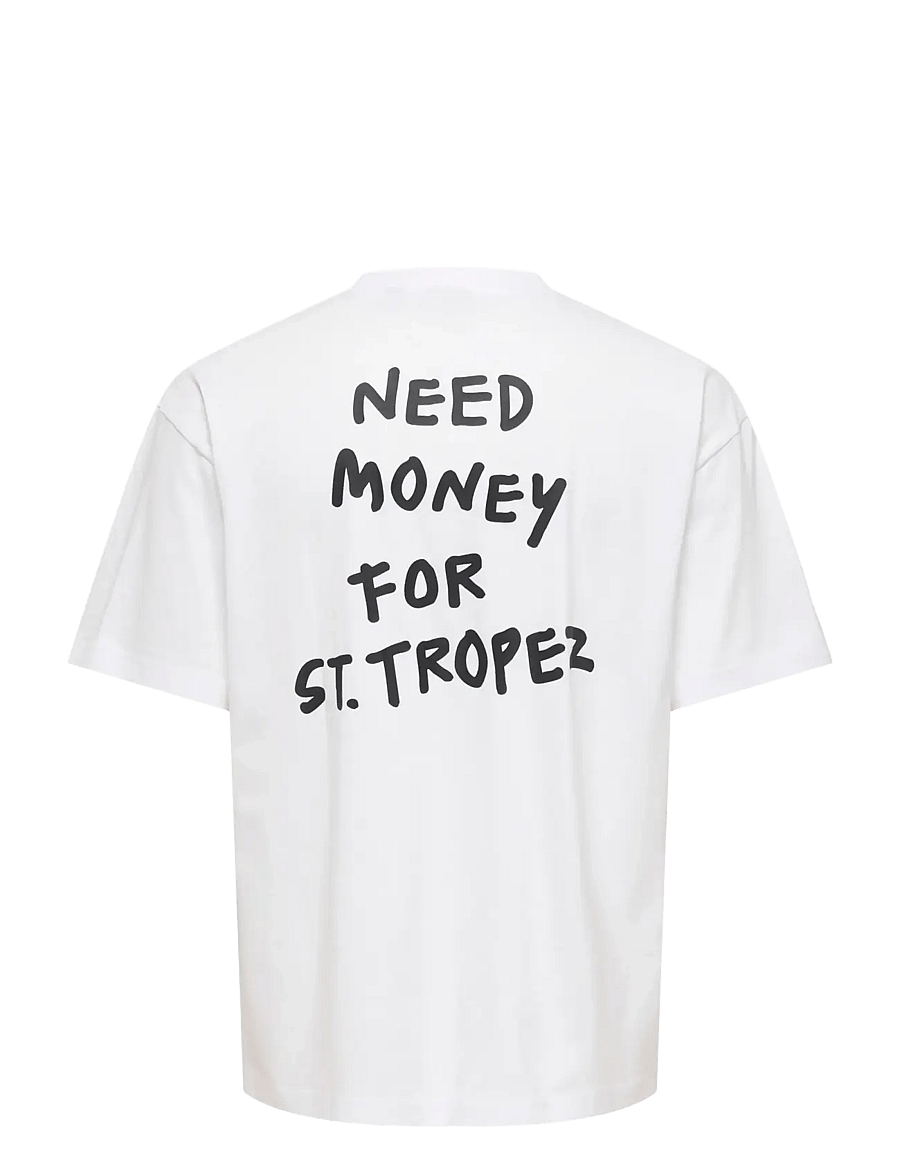 ONLY & SONS - ONSMONEY LIFE LOOSE SS TEE - kortärmade t-shirts - bright white - 1