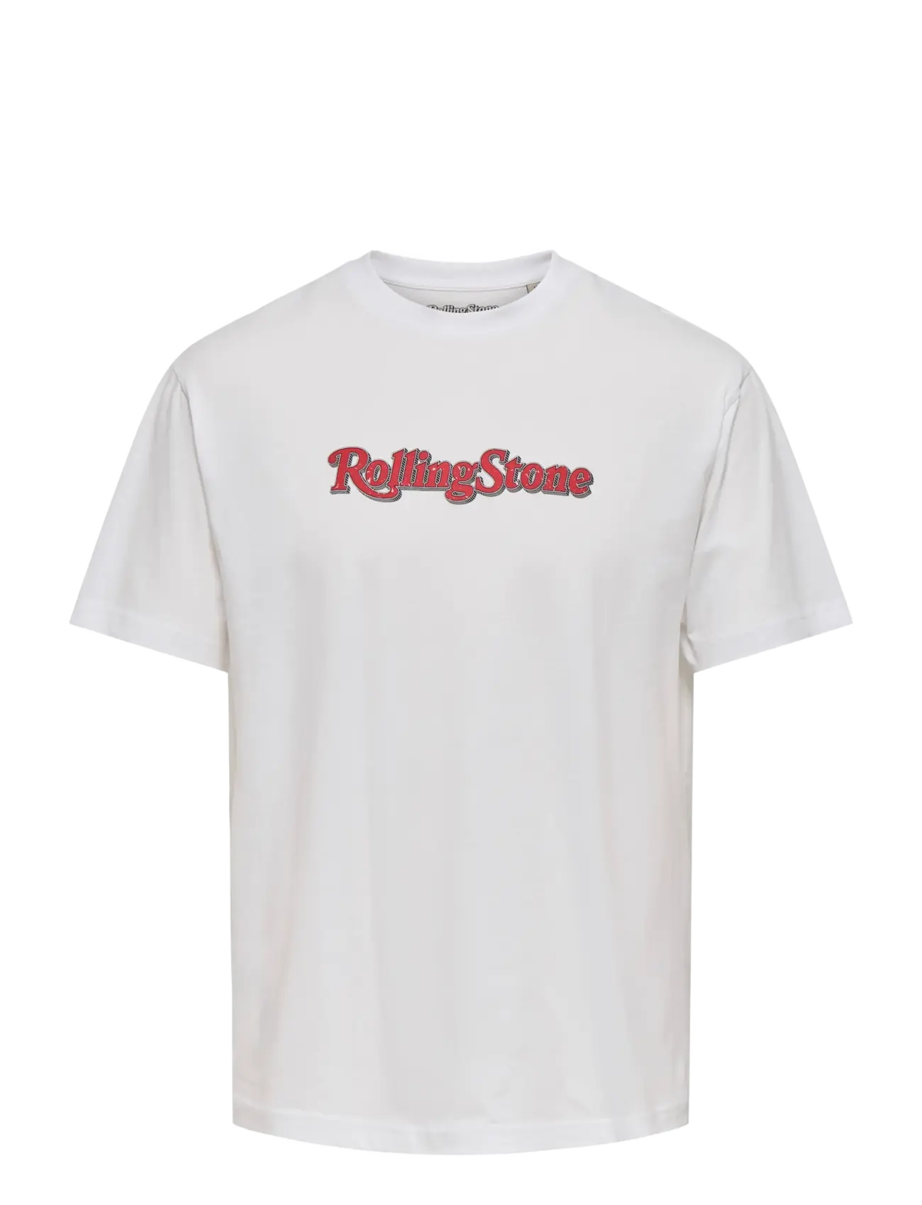 ONLY & SONS ONSROLLING STONE LIFE RLX SS LIC TEE - Lühikeste varrukatega T-särgid - BRIGHT WHITE / white
