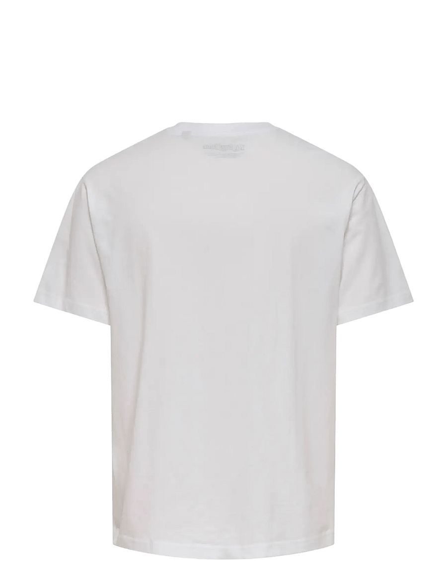 ONLY & SONS - ONSROLLING STONE LIFE RLX SS LIC TEE - bright white - 1