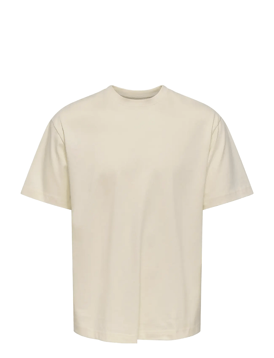 ONLY & SONS - ONSWHITE LOTUS LIFE RLX SS LIC TEE - kurzärmelige t-shirts - antique white - 0