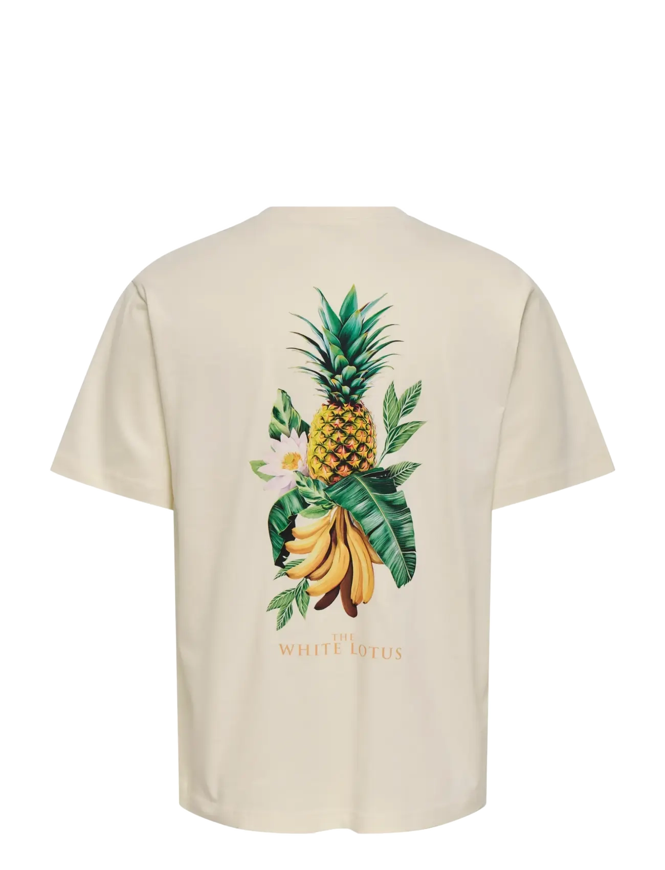 ONLY & SONS - ONSWHITE LOTUS LIFE RLX SS LIC TEE - kortärmade t-shirts - antique white - 1