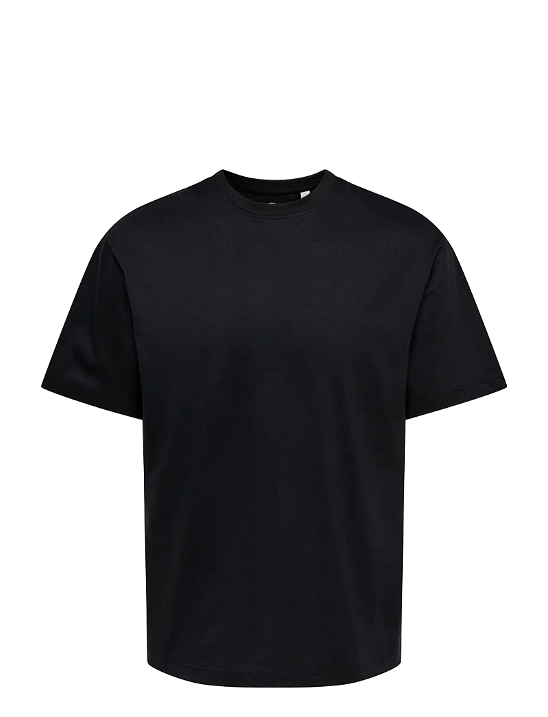 ONLY & SONS - ONSWHITE LOTUS LIFE RLX SS LIC TEE - kurzärmelig - jet black - 0