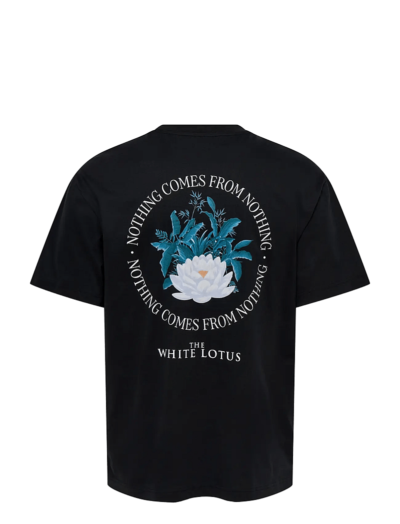 ONLY & SONS - ONSWHITE LOTUS LIFE RLX SS LIC TEE - kurzärmelig - jet black - 1