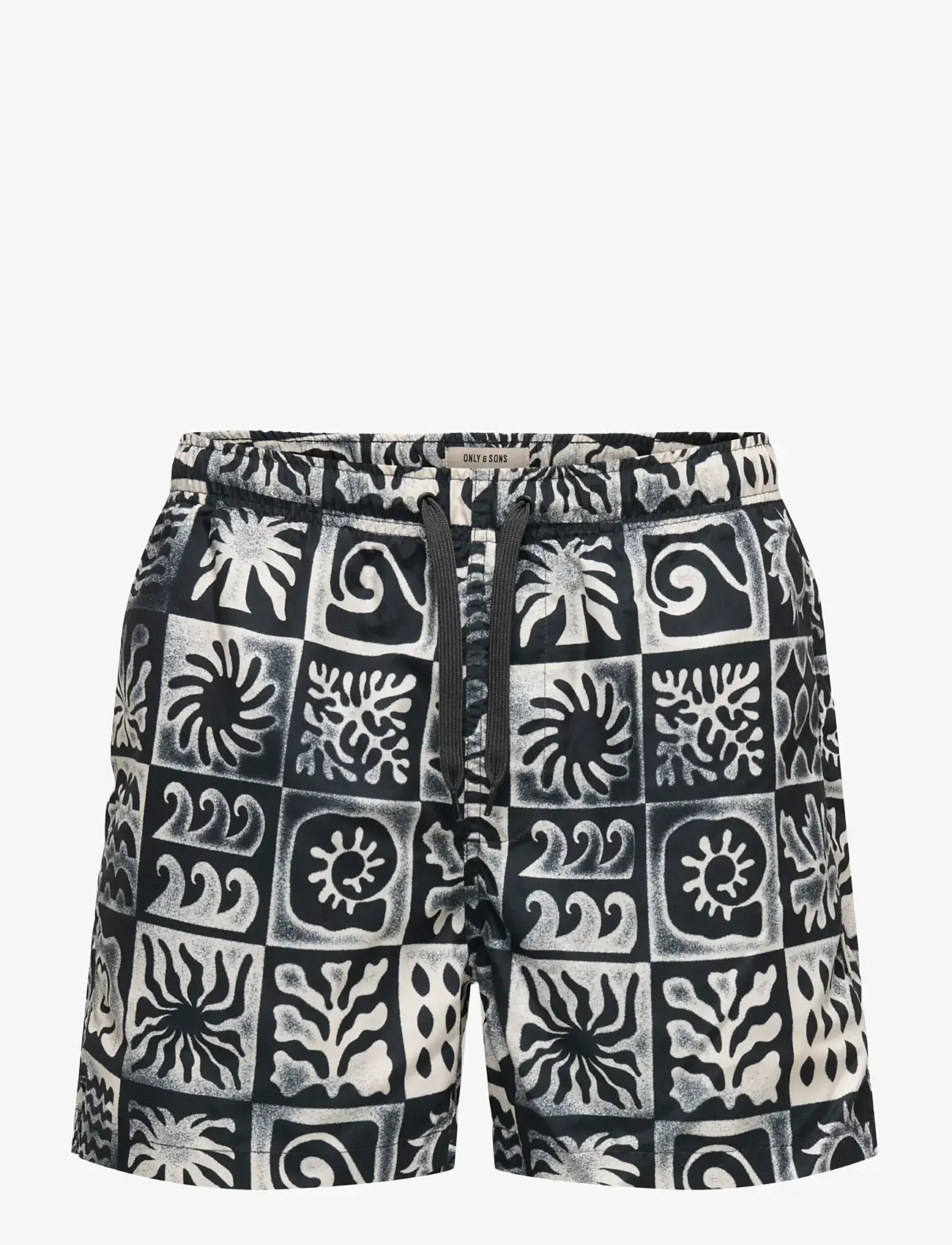 ONLY & SONS - ONSPRINT PACK SWIM SHORT AOP - badehose - jet black - 0