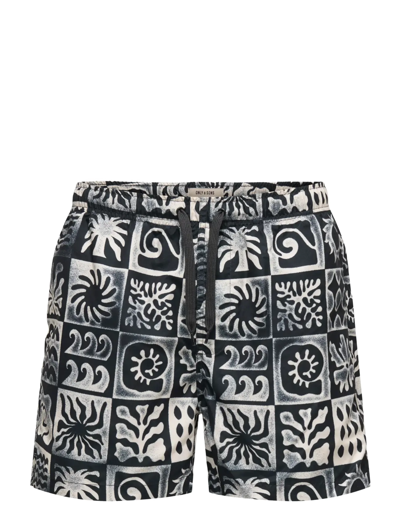 ONLY & SONS ONSPRINT PACK SWIM SHORT AOP - Badshorts - JET BLACK / black