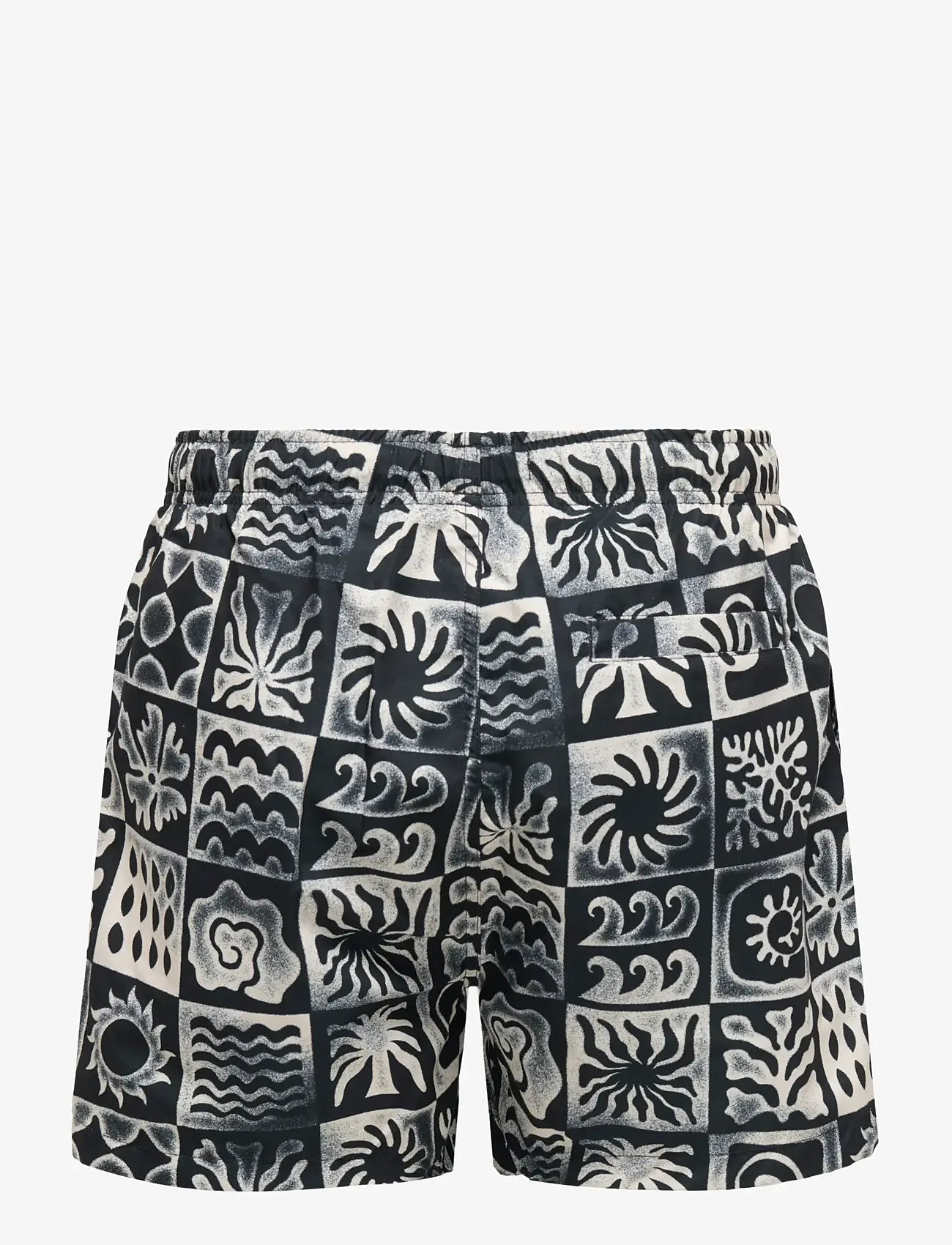 ONLY & SONS - ONSPRINT PACK SWIM SHORT AOP - badehose - jet black - 1