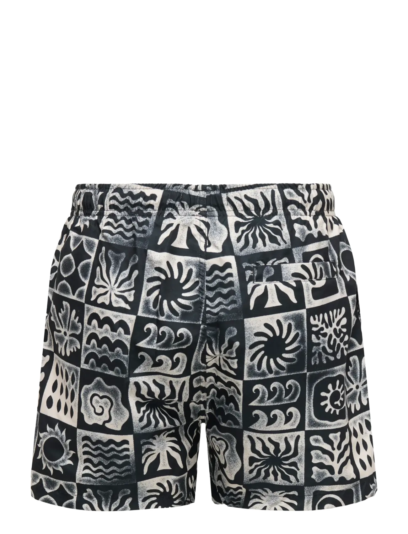 ONLY & SONS - ONSPRINT PACK SWIM SHORT AOP - badeshorts - jet black - 1