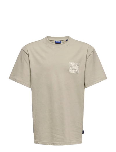 ONLY & SONS OSJMILO SKETCH LIFE RLX COAST SS JRS - Oberteile & T-Shirts - SILVER LINING / beige