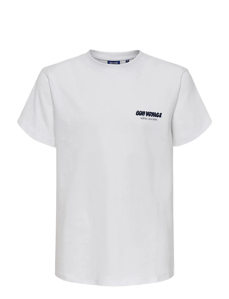 ONLY & SONS - OSJCLEVE REG SS TEE JRS - kortærmede t-shirts - bright white - 0