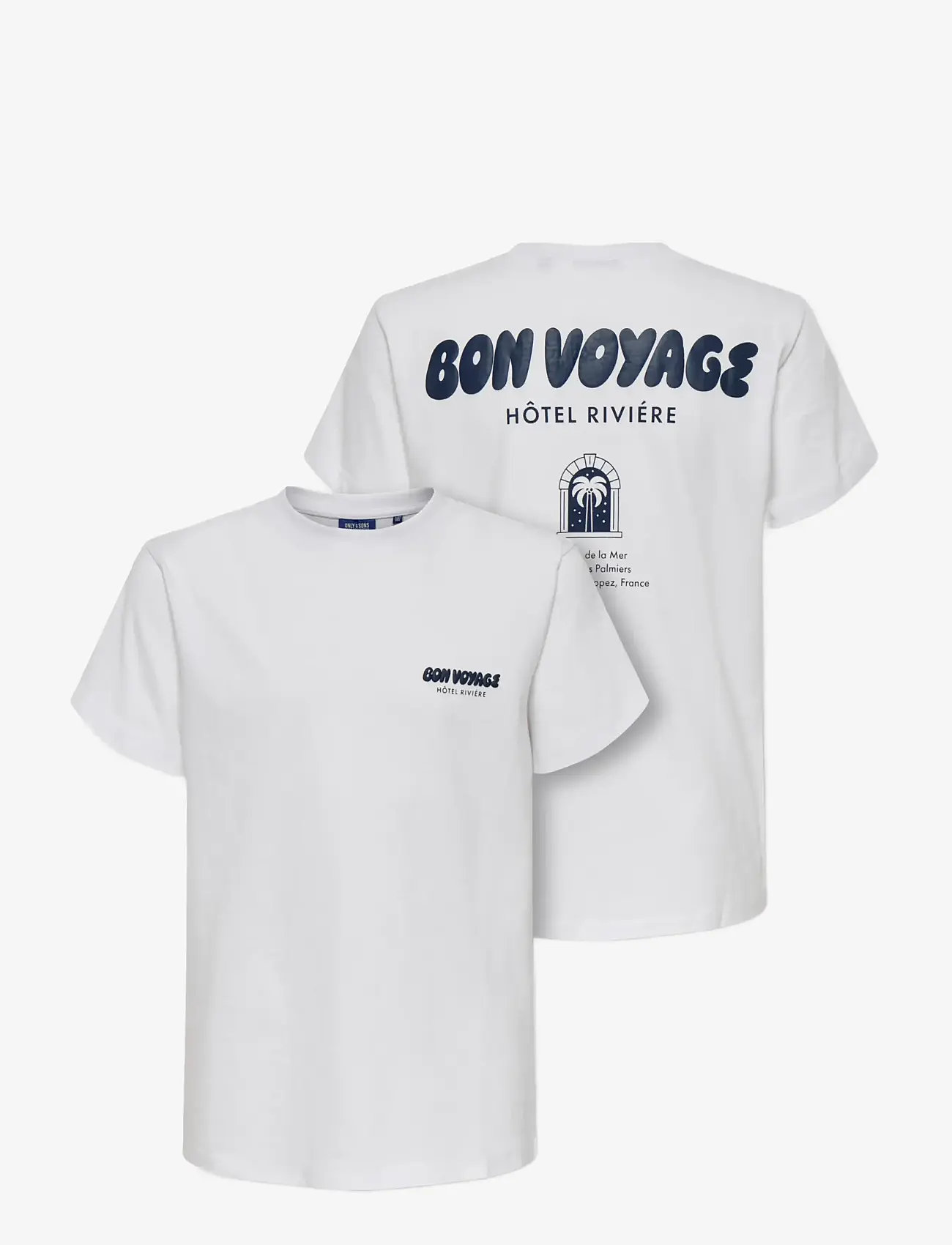 ONLY & SONS - OSJCLEVE REG SS TEE JRS - kortærmede t-shirts - bright white - 2