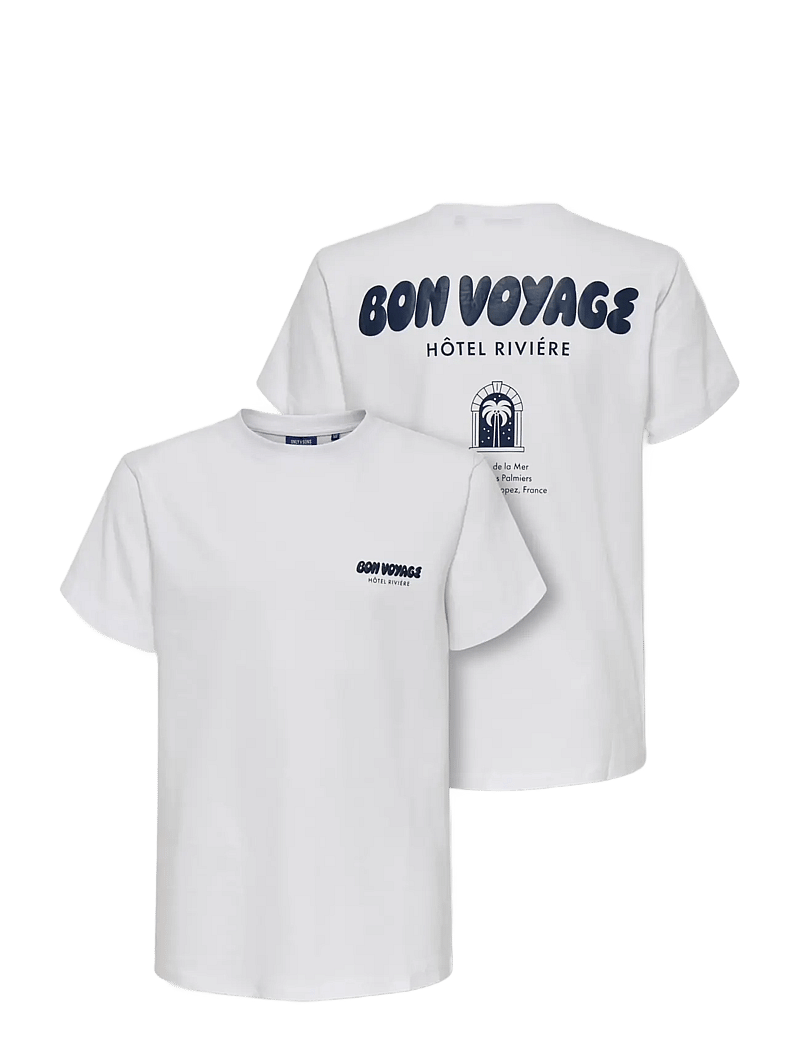 ONLY & SONS - OSJCLEVE REG SS TEE JRS - kortærmede t-shirts - bright white - 2