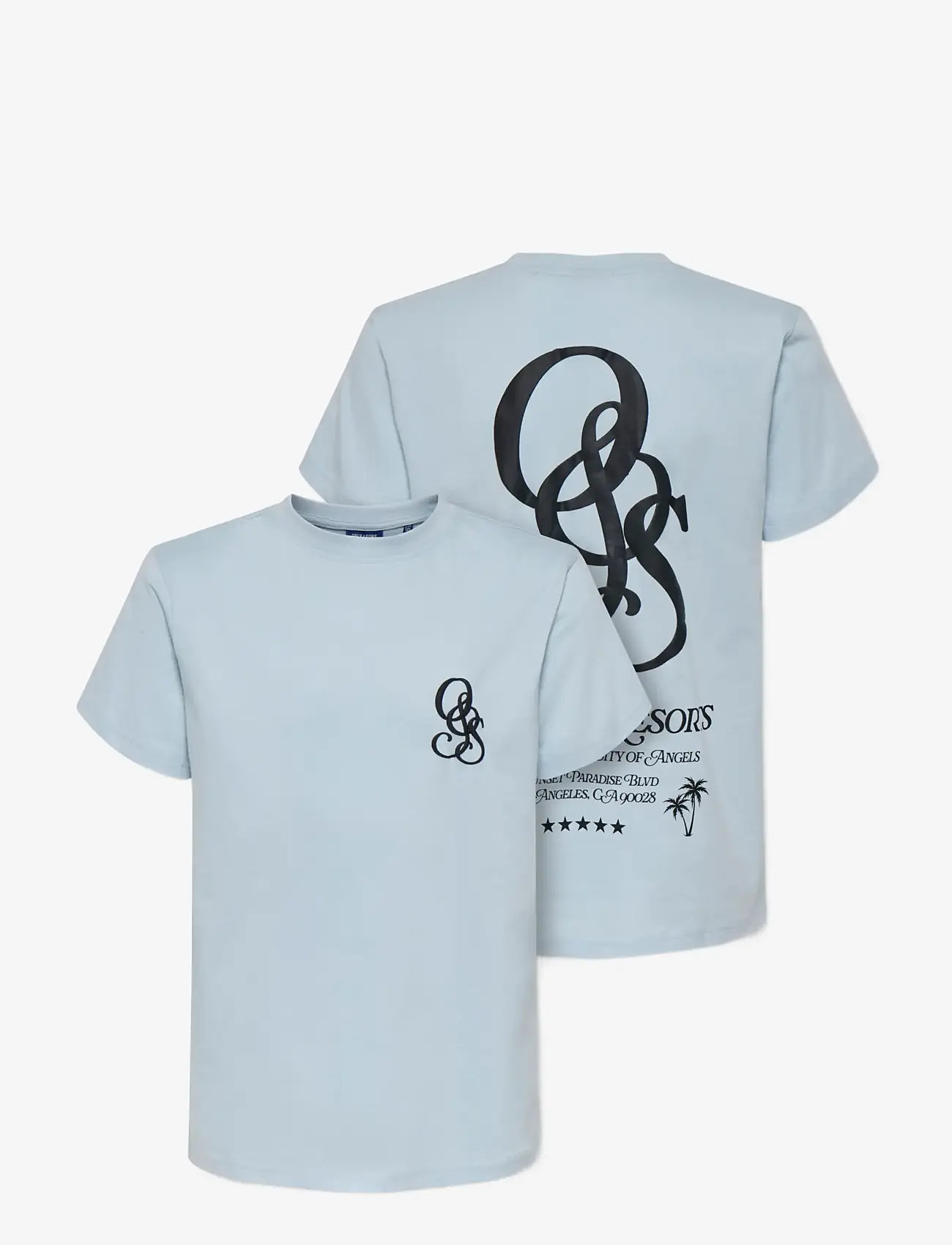 ONLY & SONS - OSJCLEVE REG SS TEE JRS - kortærmede t-shirts - skyway - 3