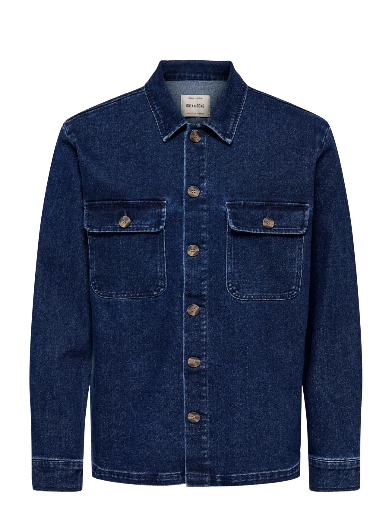ONLY & SONS ONSKODYL BOX PIM DNM OVERSHIRT - Denim Jackets - DARK BLUE DENIM / navy