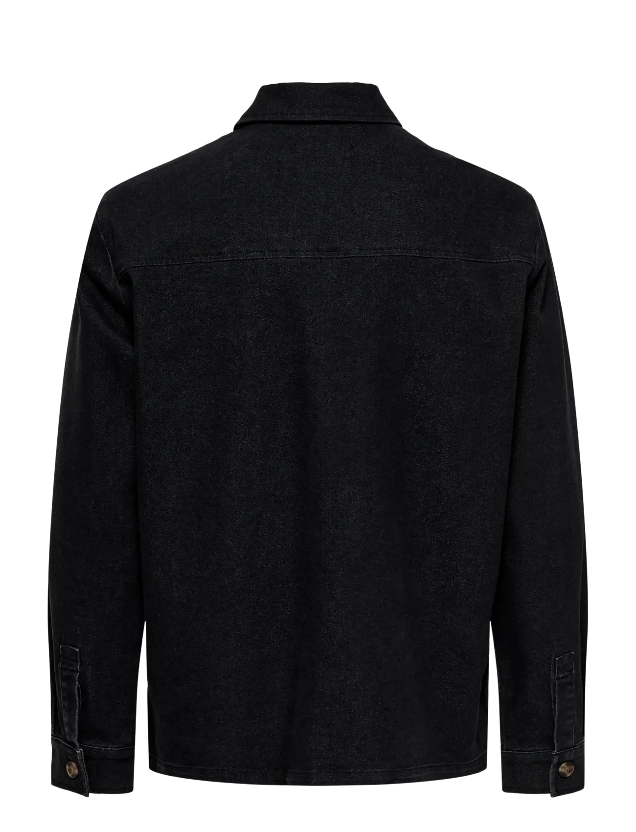 ONLY & SONS - ONSKODYL BOX PIM DNM OVERSHIRT - washed black - 1