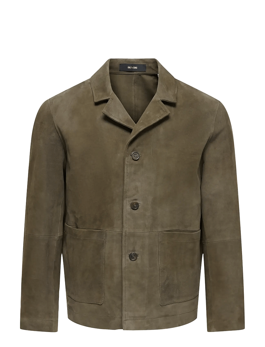 ONLY & SONS - ONSDREW SUEDE JACKET OTW FRML - efterårsjakker - major brown - 0