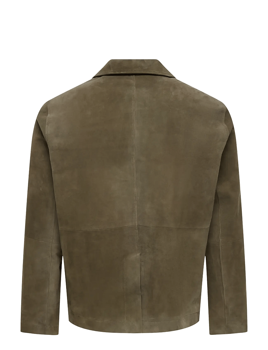 ONLY & SONS - ONSDREW SUEDE JACKET OTW FRML - efterårsjakker - major brown - 1