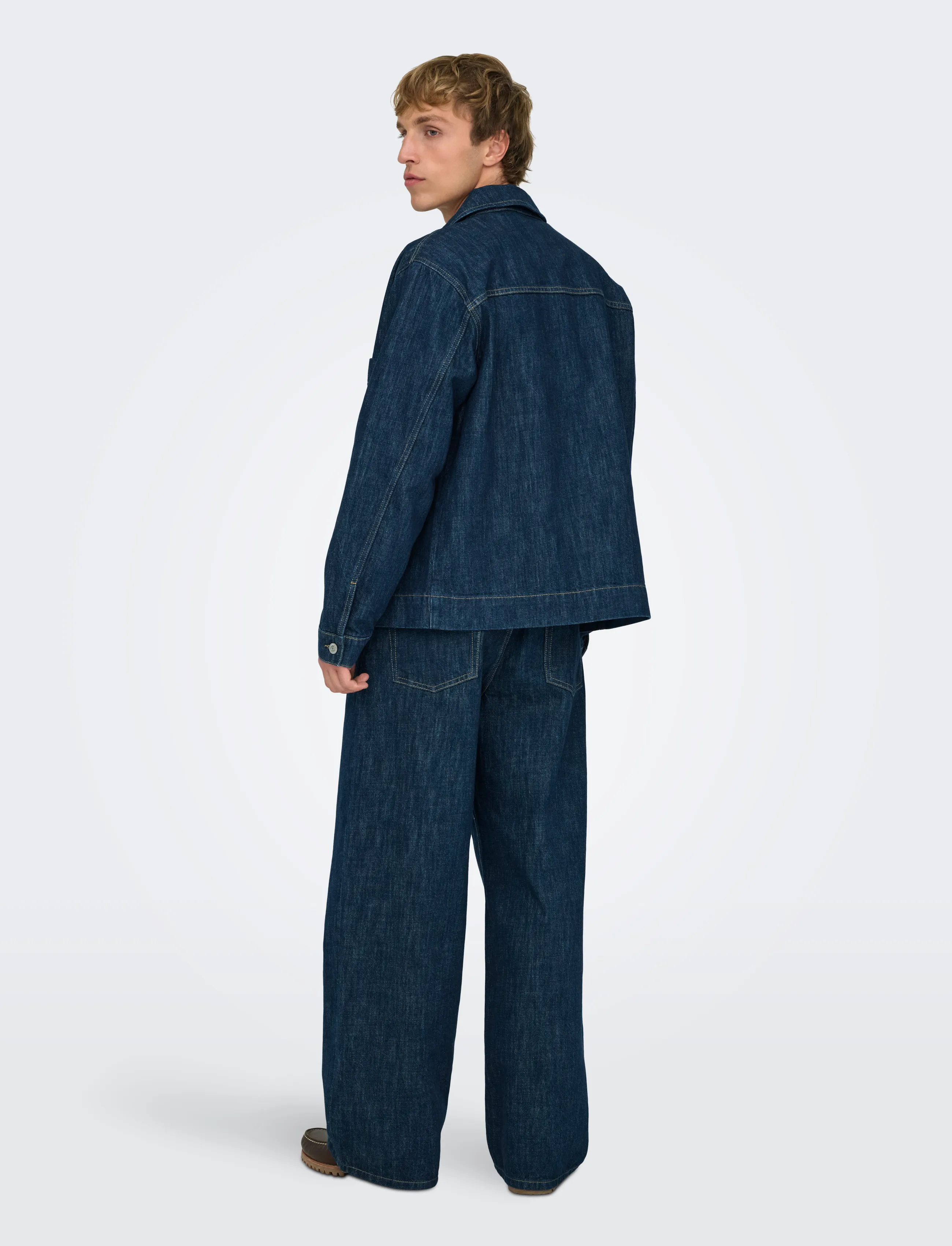 ONLY & SONS - ONSCASSEL DMB RINSE 8541 DOT DNM JACKET - ungefütterte denimjacken - dark blue denim - 3
